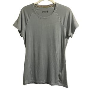 Smartwool Merino Short-Sleeve Tee in Grey Slim Fit Crew Neck - Women's sz. S